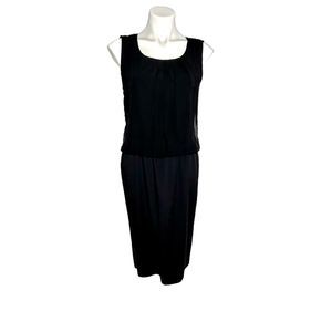 LAFAYETTE 148 Black Silk Blend Sleeveless Sheath Dress Size 4 Career Capsule